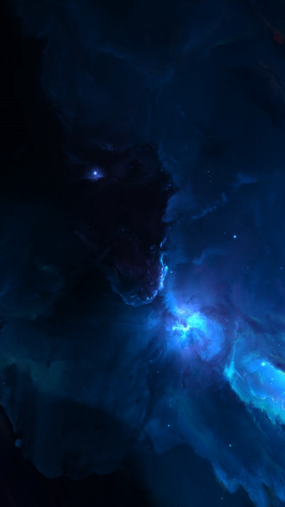 Large blue purple space stars 2 - chris cold free wallpaper