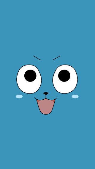 Blue background smiling face black - a black nose free wallpaper