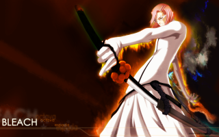 Anime character sword dark background - a caption free wallpaper