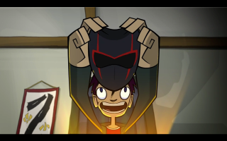 Cartoon character hat sword hand 2 - his other hand free wallpaper
