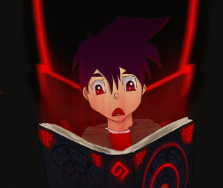 Cartoon character reading book red - a book free wallpaper