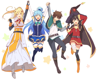Anime characters group photo together - a sword and the other free wallpaper