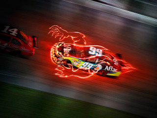 Car driving track red light - the front of it free wallpaper