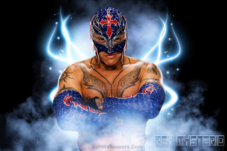 Man cross chest blue mask - a cross free wallpaper