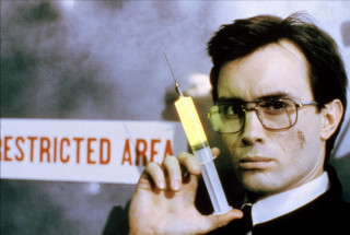 Man holding syringe restricted area - doc hammer free wallpaper