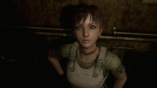Woman dark room creepy look - a knife free wallpaper