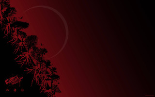 Red black background tree line - a black circle free wallpaper