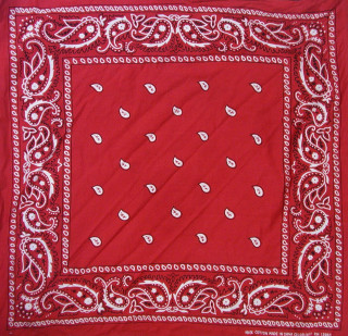 Red bandanna white paisley red - a red background free wallpaper