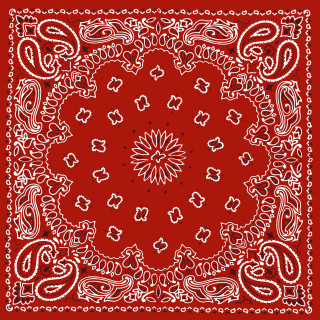 Red bandanna white paisley folk - ella guru free wallpaper
