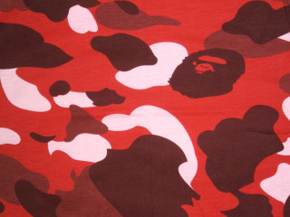 Bathing ape red background gorilla - ai weiwei free wallpaper