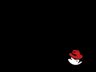 Red hat black background white 2 - a white circle free wallpaper