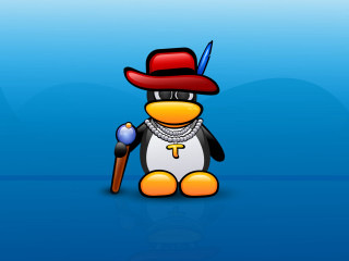 Penguin hat stick feather headwear - a penguin free wallpaper
