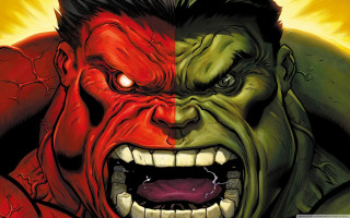 Demon face closeup red eye - a red eye free wallpaper