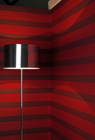 Lamp stand red walls striped - striped free wallpaper