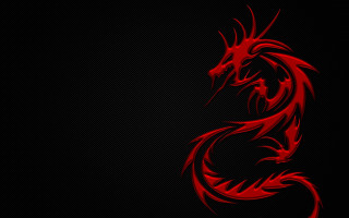 Red dragon black background red 4 - a red dragon free wallpaper
