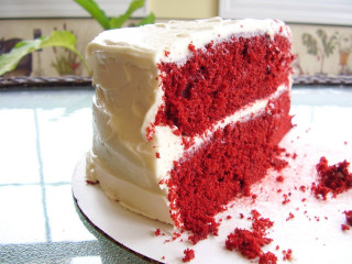 Red velvet cake flower leaf - white frosting free wallpaper