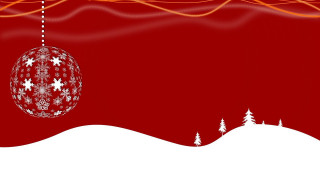 Christmas card red white snowflakes - a string free wallpaper