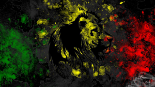 Lion red green yellow artistic - felipe seade free wallpaper
