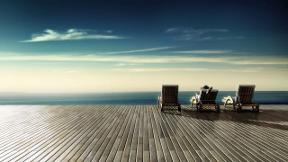 Two people sitting chairs deck 2 - chair free wallpaper
