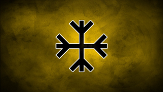 Yellow black snowflake pattern arrow - altichiero free wallpaper for desktop