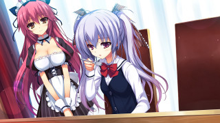 Anime girls room mirror door - a screenshot free wallpaper for desktop