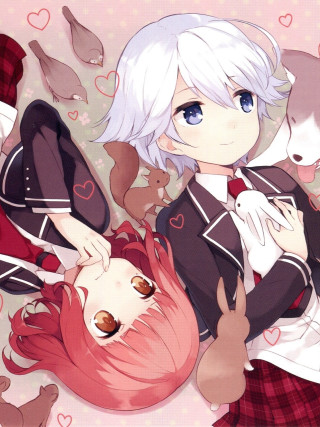 White hair girl bed cats - a bed free wallpaper