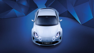 White sports car above blue - a blue room free wallpaper