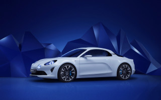 White sports car blue mountain - adam szentpétery free wallpaper