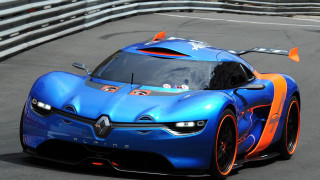 Blue orange sports car race - a number free wallpaper