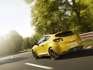 Yellow car driving road trees - a road next free wallpaper