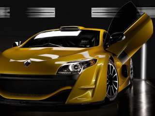 Yellow sports car open indoors - a yellow sports car free wallpaper