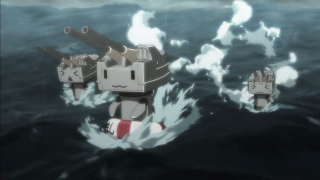 Cartoon character floating ocean gun - concept art free wallpaper