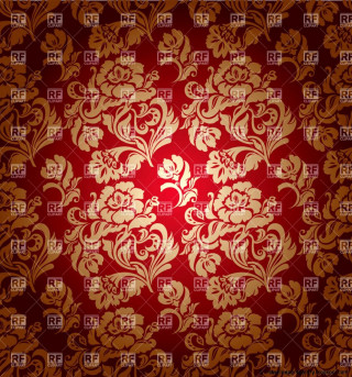 Red gold floral pattern background - a red background free wallpaper