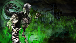 Man dragon shoulder sword green - matte fantasy painting free wallpaper for desktop