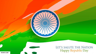 Colorful indian flag wheel message - happy free wallpaper
