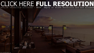 Restaurant ocean view sunset sunrise - sunrise free wallpaper