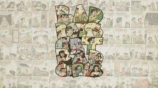 Collage people word a middle - comic book free wallpaper