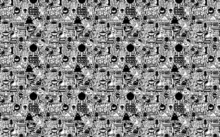 Black white pattern different things 2 - benjamin marra free wallpaper