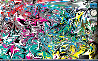 Computer screen colorful pattern clock - android jones free wallpaper