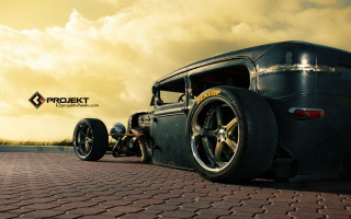 Car flat tire brick road - drew tucker free wallpaper