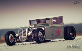Model car star painted wheels - body free wallpaper
