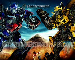 Couple people giant robot pyramid - neoexpressionism free wallpaper