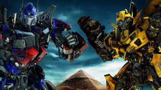 Robots pyramid sky clouds mecha - les automatiste free wallpaper