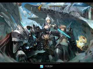 Group people giant robot swords - two sword free wallpaper
