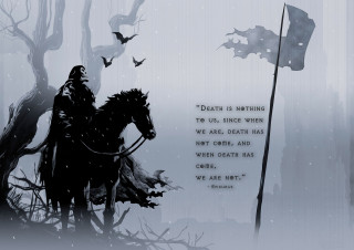 Man horse flag poem gothic - us free wallpaper