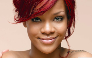 Woman red hair tattoo smiling - visual art free wallpaper
