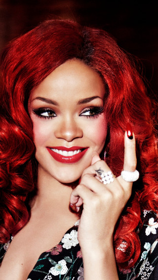 Woman red hair ring flower - pop art free wallpaper