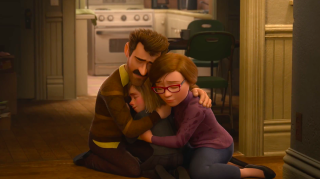 Couple people sitting floor room - american realism free wallpaper