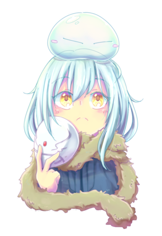 Girl blue hair hat coffee - bian shoumin free wallpaper