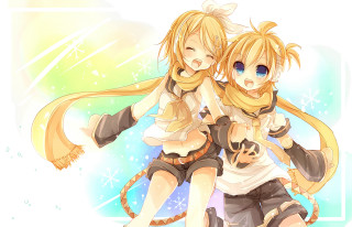 Blonde girls anime arm in - a picture free wallpaper